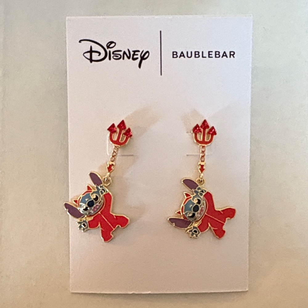 NWT Disney BaubleBar Stitch Earrings